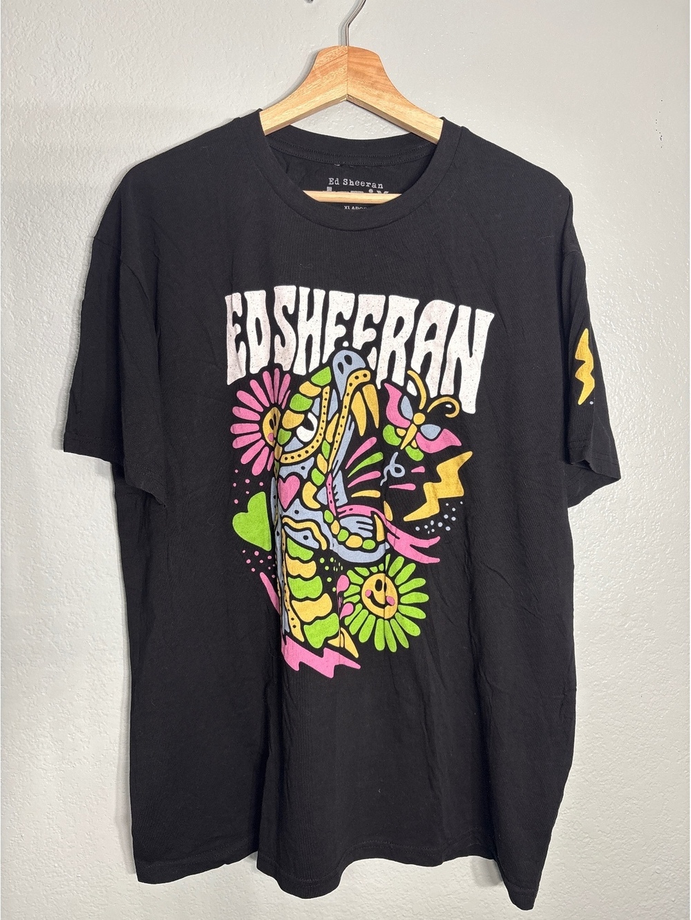 Ed Sheeran Mathematics tour psychedelic snake tshirt XL